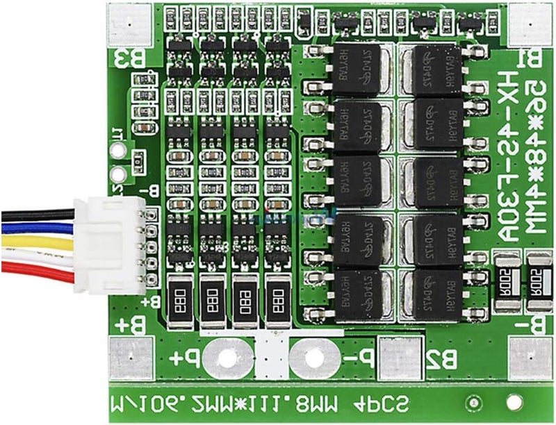 hiBCTR 4 Packs 14.8V 4S 30A 18650 Lithium-Ion Lithium Battery BMS PCB Integrated Circuit Protection Board with Battery Balancing - Image 4